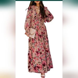 BLENCOT Casual Floral Maxi Dress